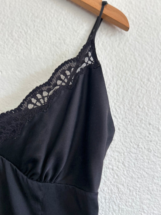 Vintage Bebe Lace Trim Tank Top
