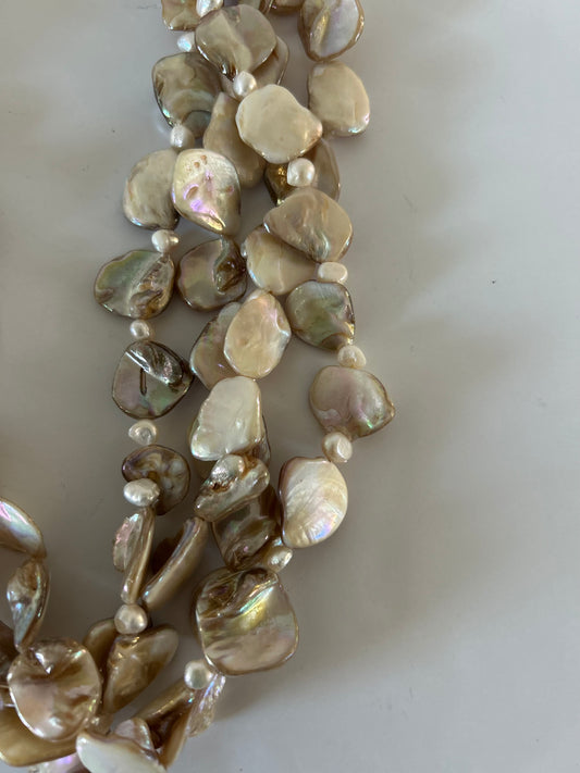 Vintage Multistrand Beaded Pearl Necklace