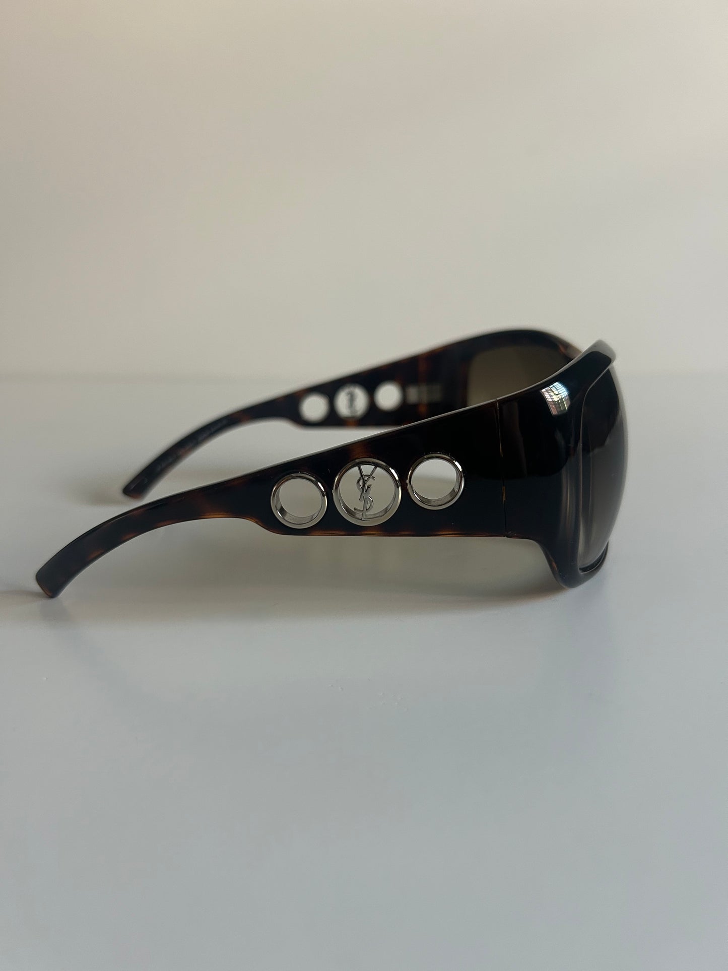 Designer Vintage Yves Saint Laurent Tom Ford Era Shield Sunglasses | YSL 6112/S Made in Italy
