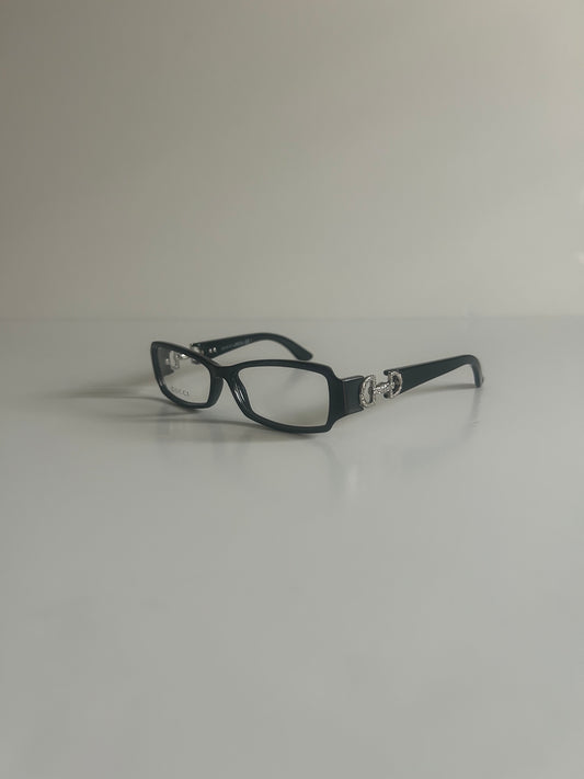 Designer Vintage Gucci Rhinestone Horsebit Eyeglasses Frames Y2K Tom Ford Era