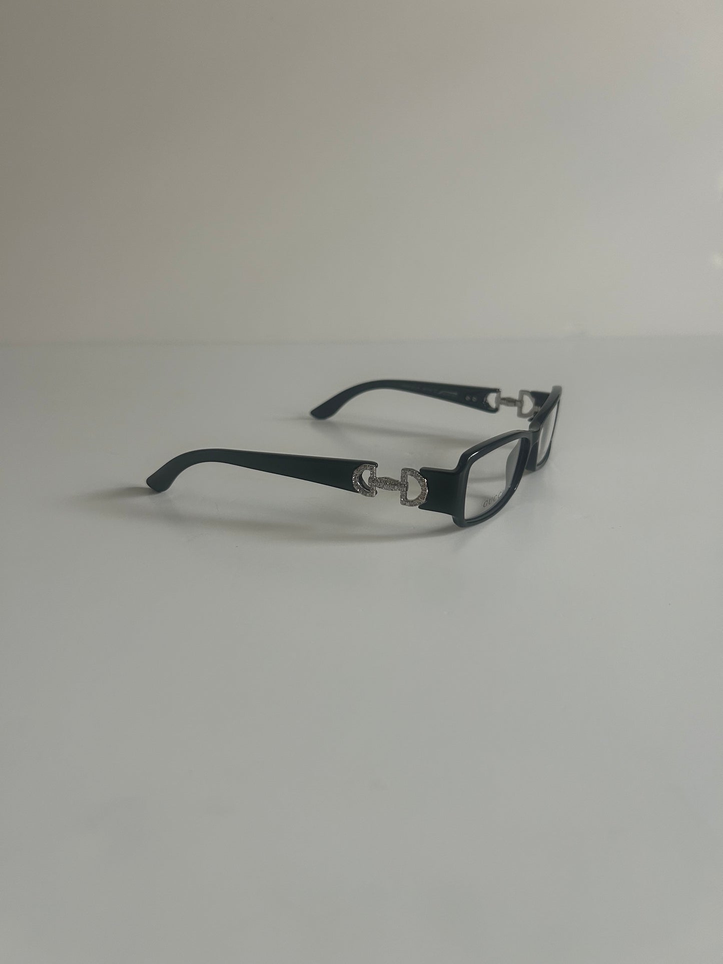 Designer Vintage Gucci Rhinestone Horsebit Eyeglasses Frames Y2K Tom Ford Era