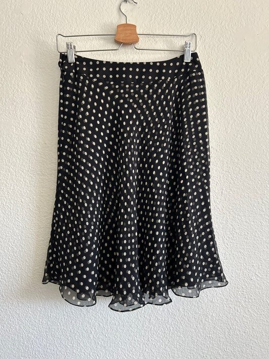 Vintage Polka Dot Silk Skirt