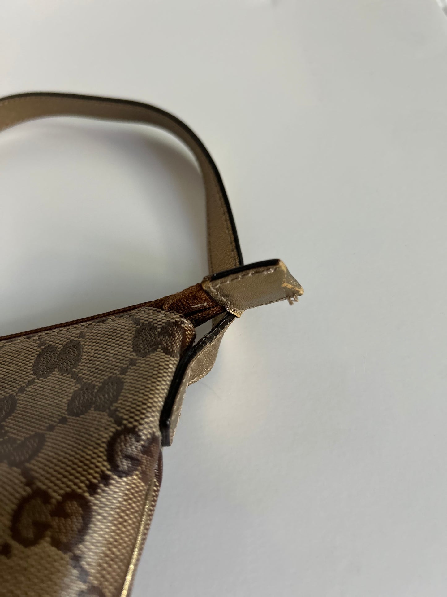 Designer Vintage Gucci GG Crystal Canvas Mini Shoulder Bag | Tom Ford Era Y2K Monogram Pochette