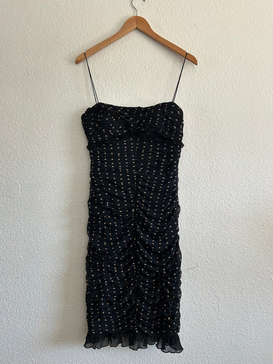Vintage Cache Silk Polka Dot Dress