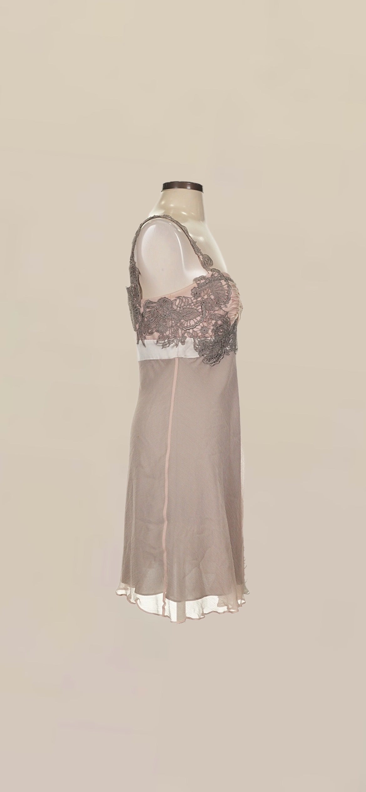 Soft Silk With Lace Dress