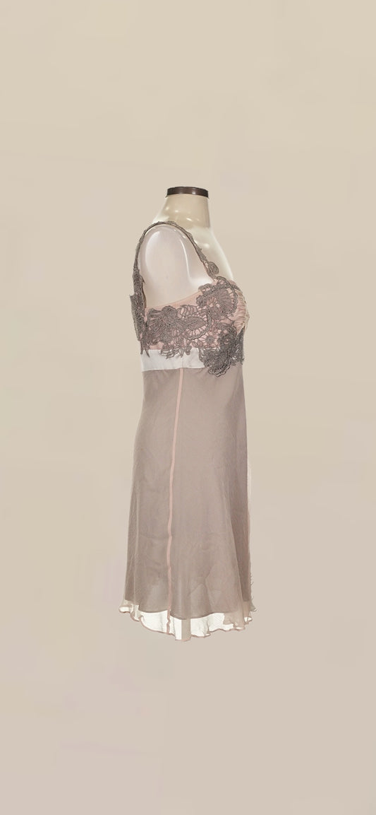 Soft Silk With Lace Dress