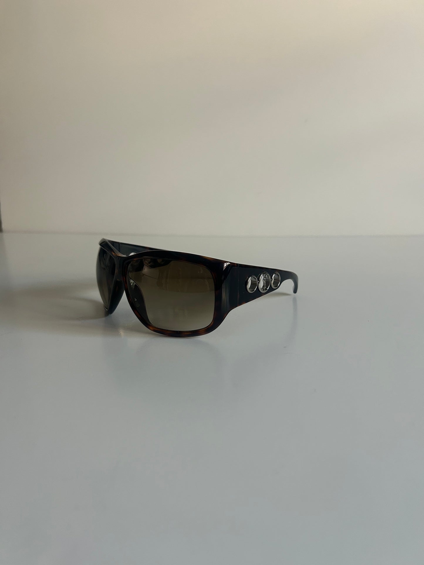 Designer Vintage Yves Saint Laurent Tom Ford Era Shield Sunglasses | YSL 6112/S Made in Italy