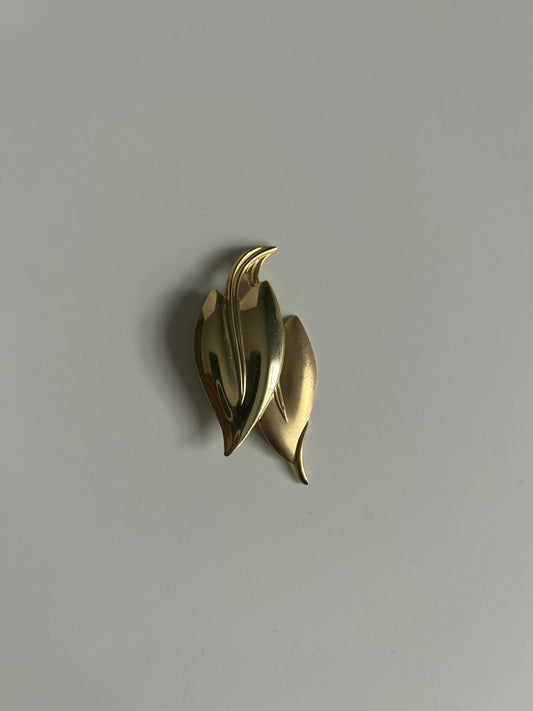Vintage Abstract Leaf Brooch