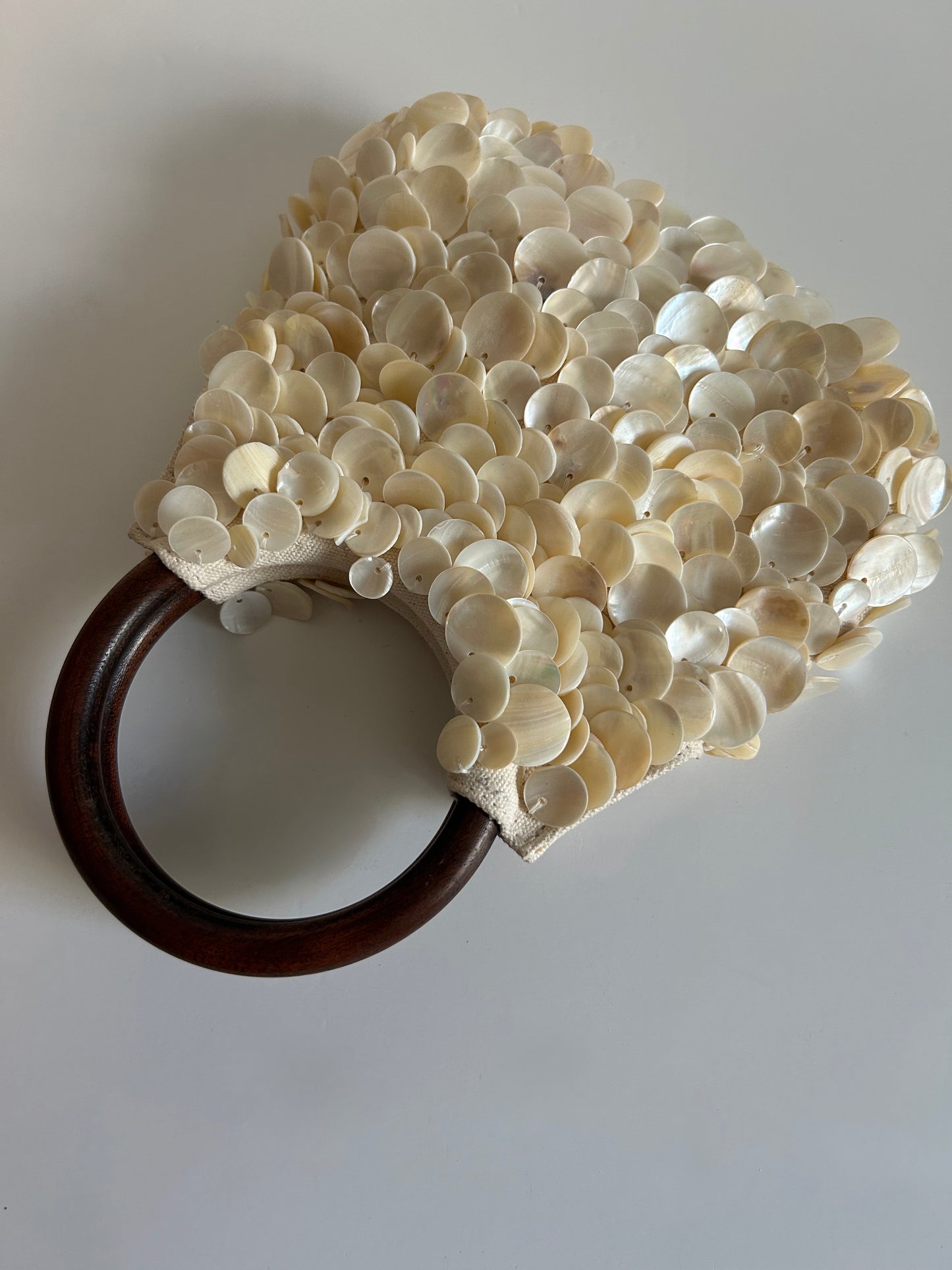 Talbots Mother of Pearl Shell Handbag | Coastal Resort Statement Bag