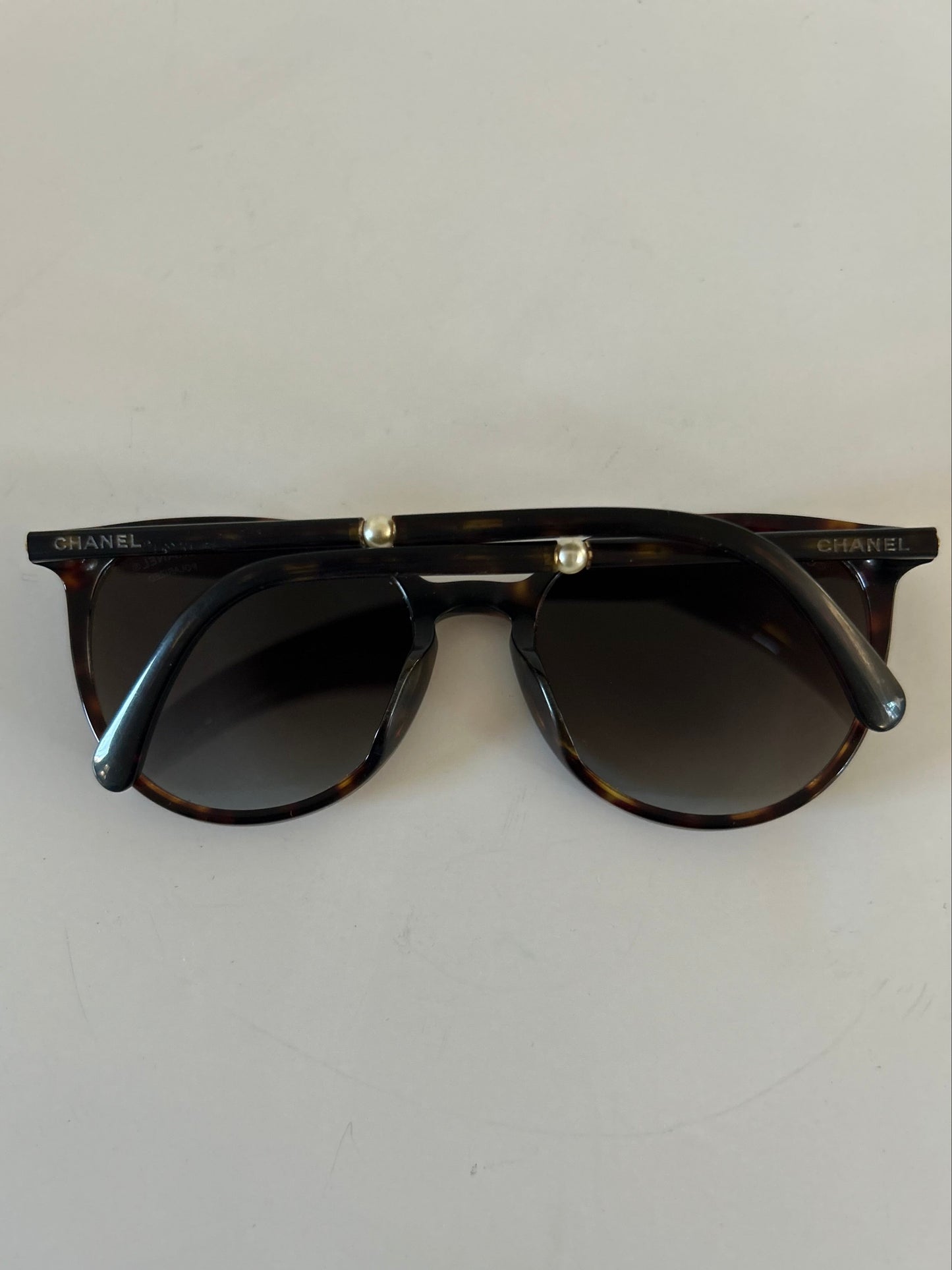 Chanel Acetate Butterfly Pearl Sunglasses