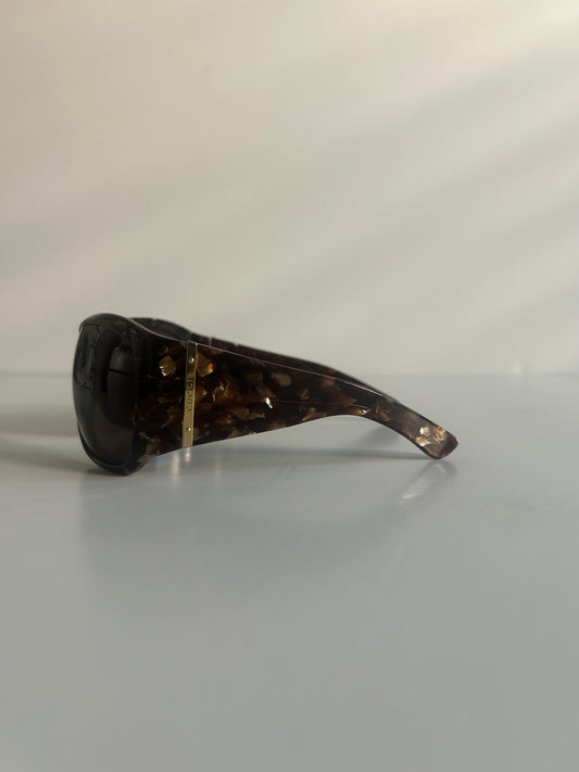 Designer Vintage Gucci Tortoiseshell Oversized Sunglasses GG 2902/S Y2K Designer Eyewear