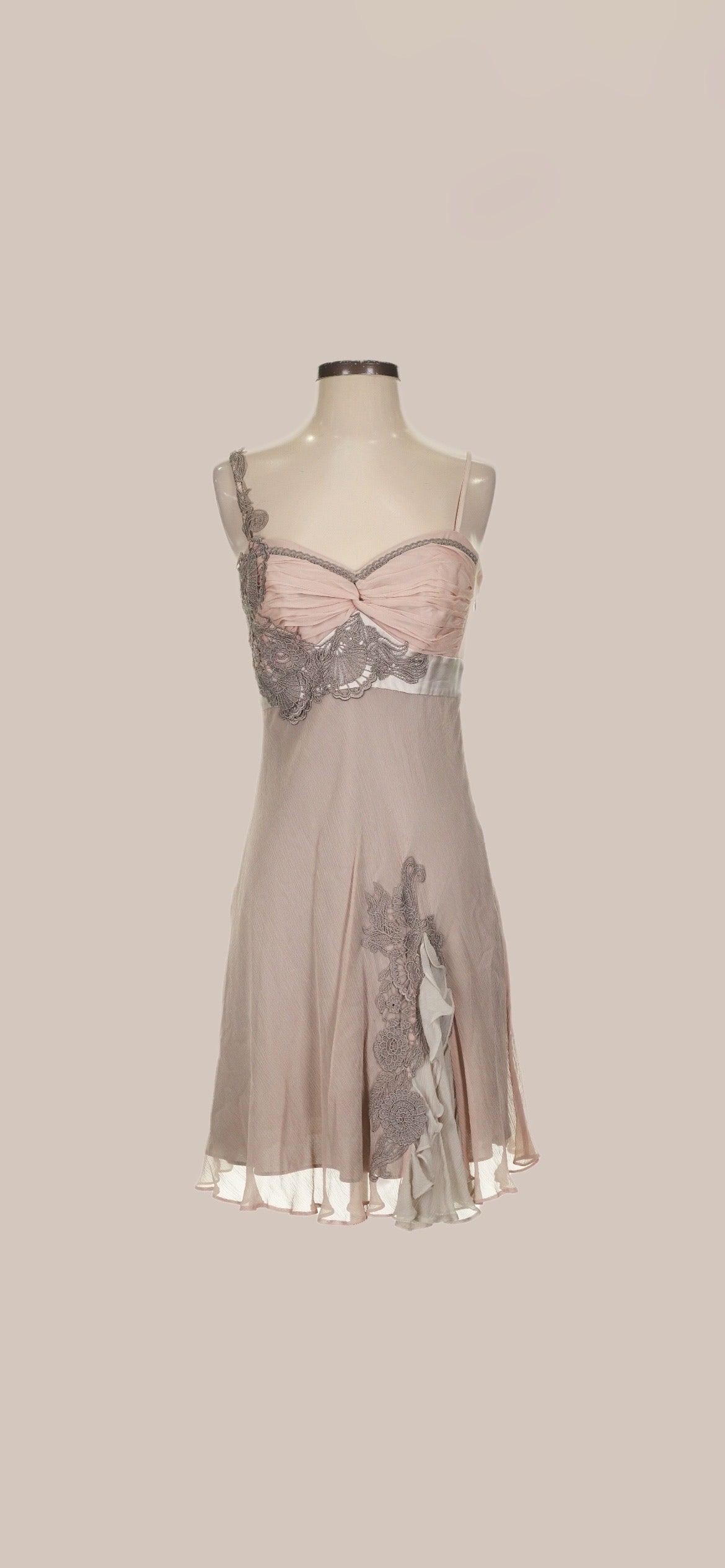 Soft Silk With Lace Dress