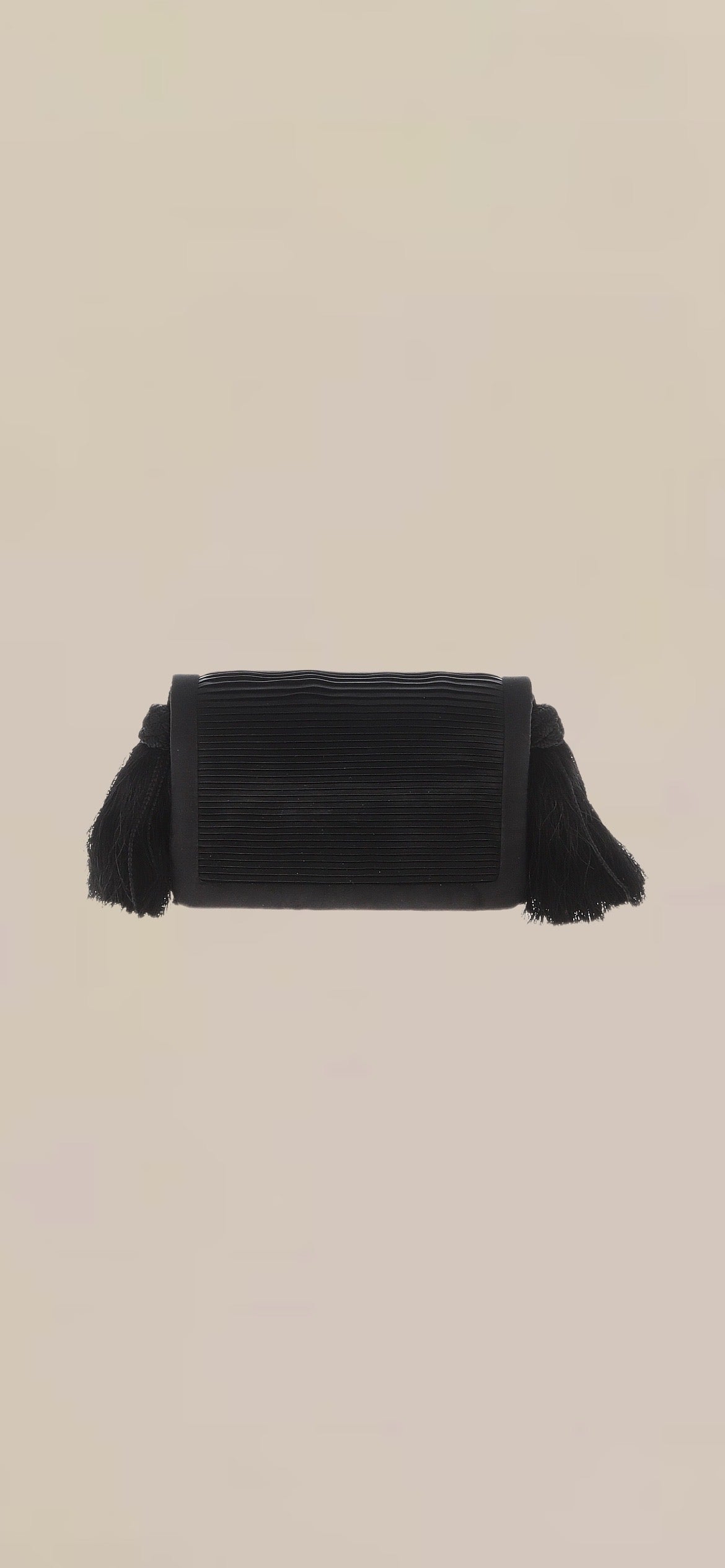 Vintage Neiman Marcus Black Tassel Clutch | Art Deco Inspired Evening Bag